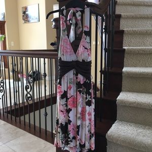 Spring or summer floral dress.